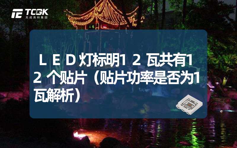 LED灯标明12瓦共有12个贴片（贴片功率是否为1瓦解析）