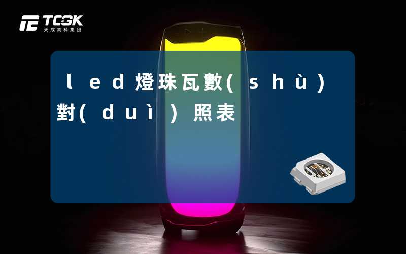 led燈珠瓦數(shù)對(duì)照表