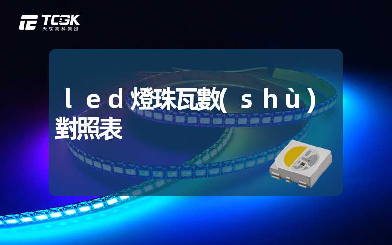 led燈珠瓦數(shù)對照表